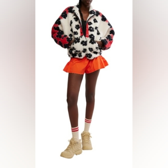 Free People Hit The Slops Fleece Snap Buttons Jacket - Picture 2 of 14